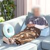 Wheelchair Blanket, Lightweight Double-Sided Velvety Warm Blanket with Pockets view 3