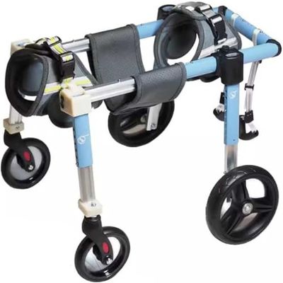 Aluminum Dog Wheelchair, 4-Wheel Mobility Cart for Small Breeds