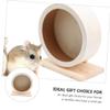 Abaodam Wooden Hamster Wheel for Small Pets view 2