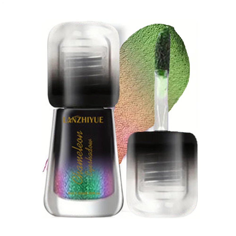 Chameleon Color-Changing Eyeshadow - Metallic Makeup with Holographic Glitter