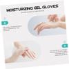 TOVINANNA Moisturizing Gel Gloves for Dry Hands, Fingerless Hand Spa Gloves for Overnight Use view 4