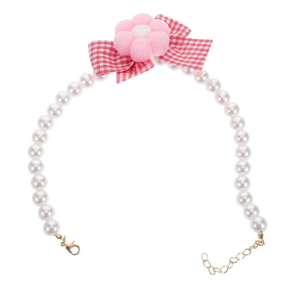 TOYANDONA Stylish Pearl Necklace for Small Dogs