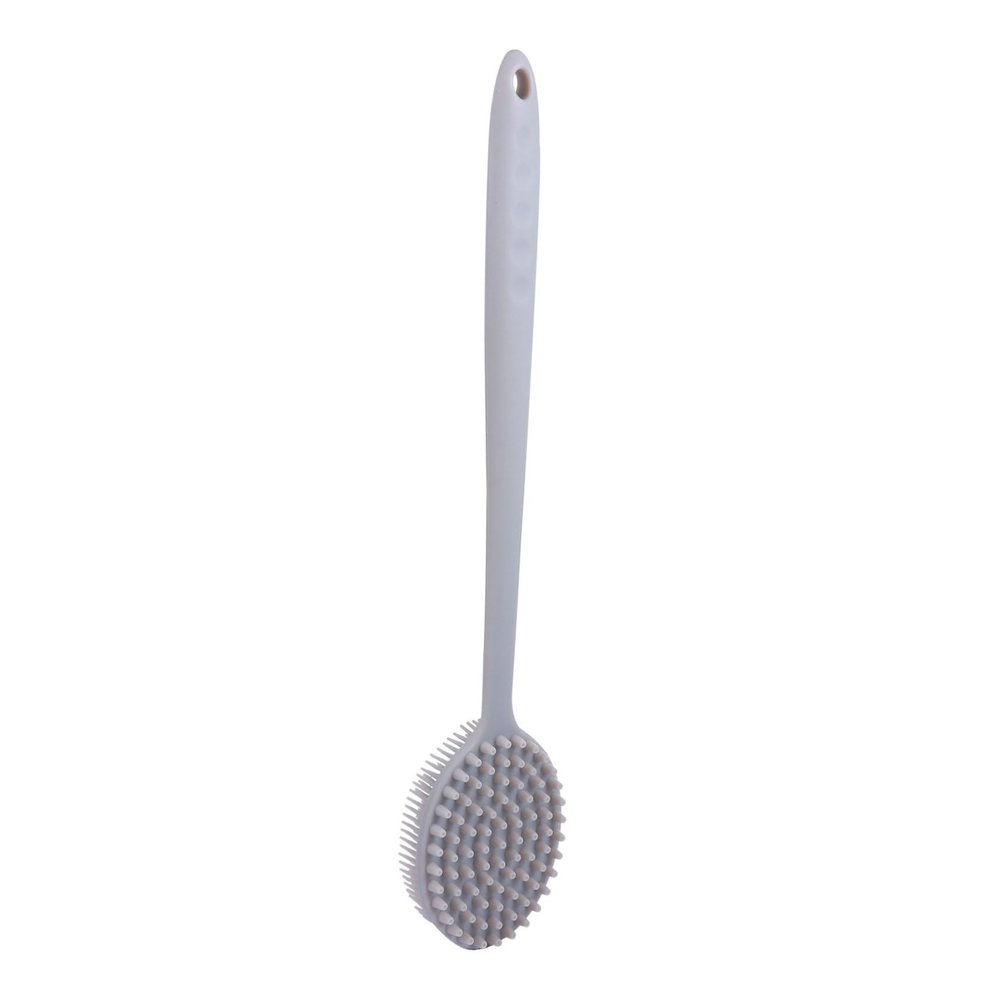 Silicone Bath Brush with Long Handle, Back Scrubber for Shower