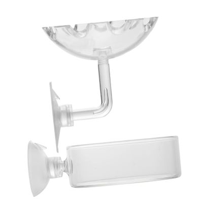 JUMPLAWN 2-Pack Transparent Shrimp Feeders
