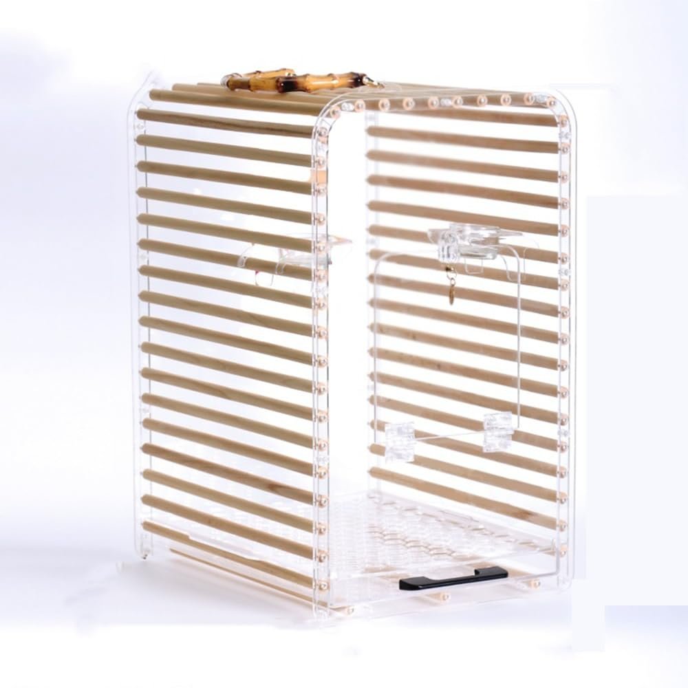 Lijiaxiuyc-101 Medium Acrylic Bird Cage with Flat Top
