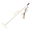 Abaodam Interactive Cat Teaser with Cotton Rope, Feather, and Bell view 3