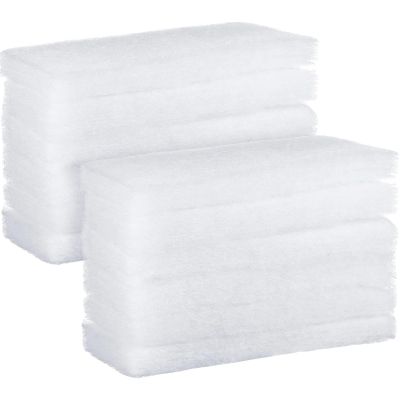 WEITINGKKK Aquarium Filter Media Pads, White Cotton Filter Floss, 18.50 x 7.20 x 2.00 cm, 12-Pack