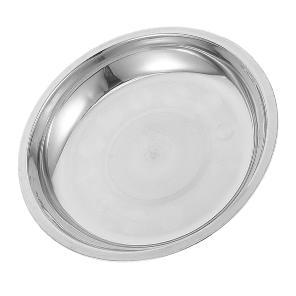 Supvox Stainless Steel Cat Bowl with Optimal Capacity, Easy to Clean, Shallow Food Bowl for Cats and Puppies, Silver