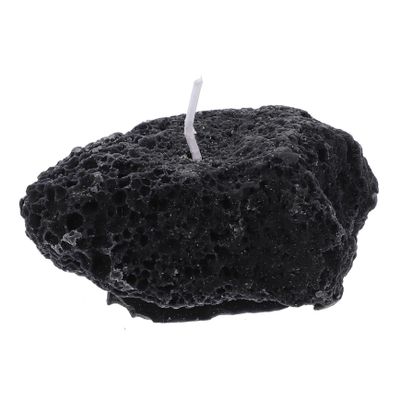 Handmade Aromatherapy Candle with Creative Stone Design, Black