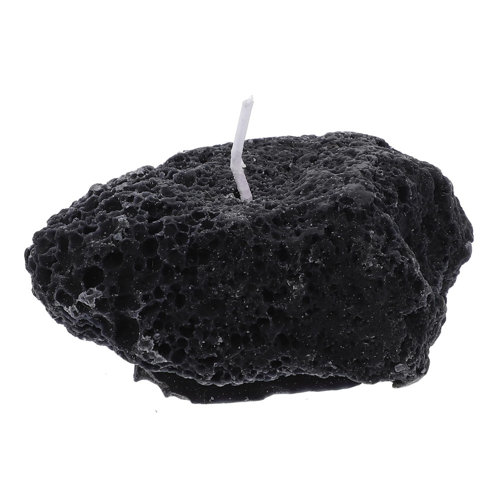 Handmade Aromatherapy Candle with Creative Stone Design, Black