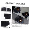 Handmade Aromatherapy Candle with Creative Stone Design, Black view 4