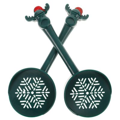 Milisten Plastic Small Animal Scoop, Ergonomic, 2-Pack, Green