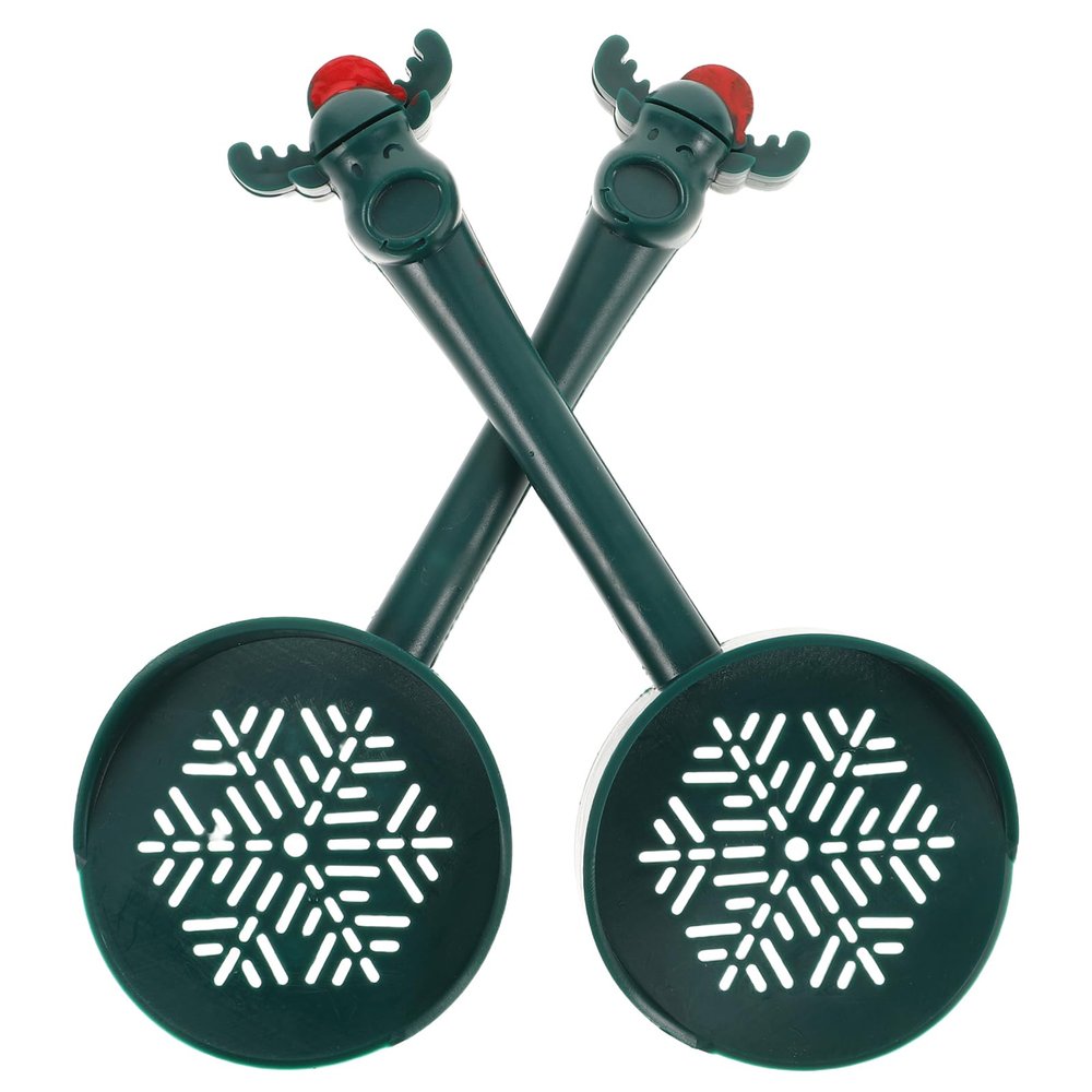 Milisten Plastic Small Animal Scoop, Ergonomic, 2-Pack, Green