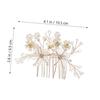 6-Piece Pearl Bridal Hair Combs and Wedding Hairpins, Gold view 2