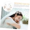 6-Piece Pearl Bridal Hair Combs and Wedding Hairpins, Gold view 3