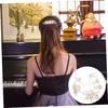 6-Piece Pearl Bridal Hair Combs and Wedding Hairpins, Gold view 4