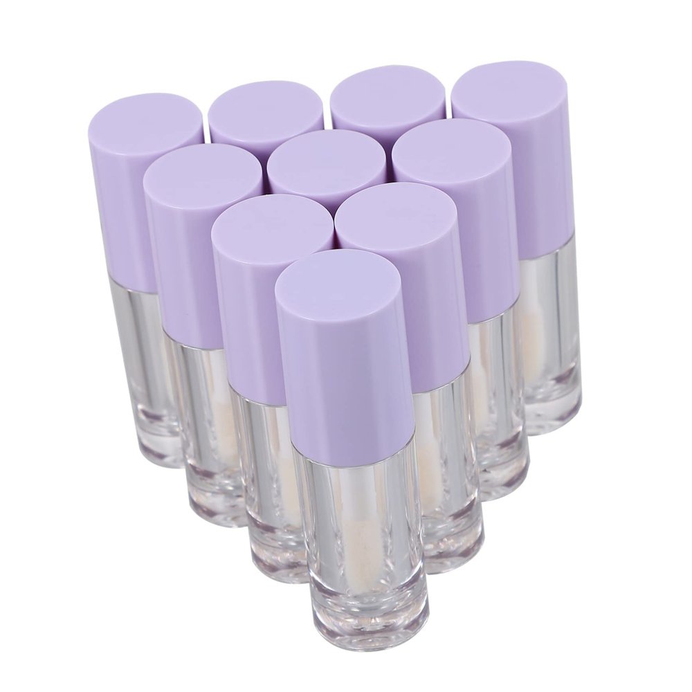 Empty Lip Gloss Tubes, 6 mL, Set of 10, with Brush Applicator