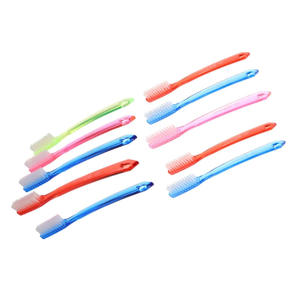 VICASKY 10-Piece Portable Adult Handheld Toothbrush Set with Large Heads