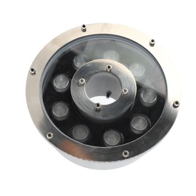 Acouto LED Fountain Light, Stainless Steel, High Brightness, Submersible, 9W Warm White