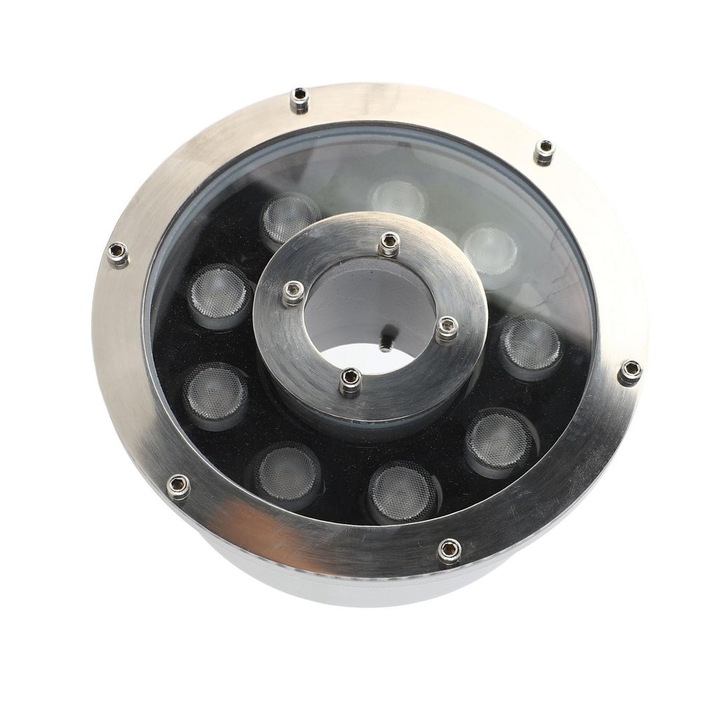 Acouto LED Fountain Light, Stainless Steel, High Brightness, Submersible, 9W Warm White