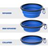 Collapsible Silicone Dog Bowls (350 ml), Portable, with Carabiners, 6-Pack view 2