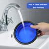 Collapsible Silicone Dog Bowls (350 ml), Portable, with Carabiners, 6-Pack view 3