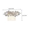 Rhinestone Bridal Hair Comb for Women, Alloy Side Comb view 2