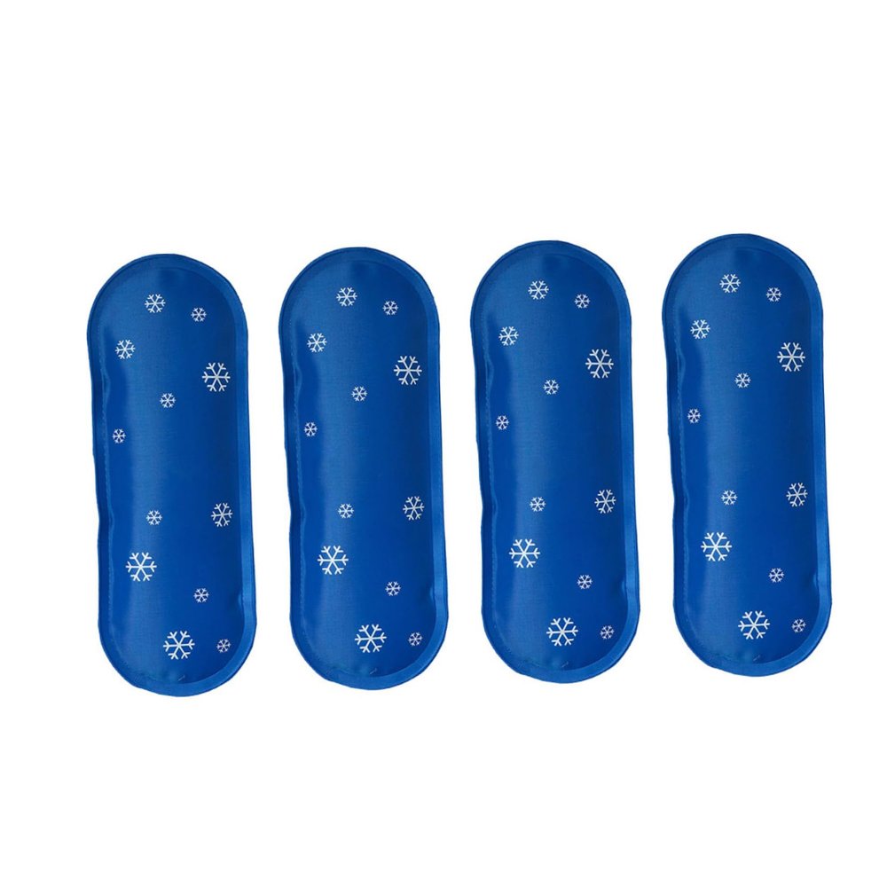 4 Reusable Gel Cold Packs for Insulin, Blue