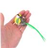 HOUDERCO Feathered Bird Cat Toy Wand Refill with Bell view 4