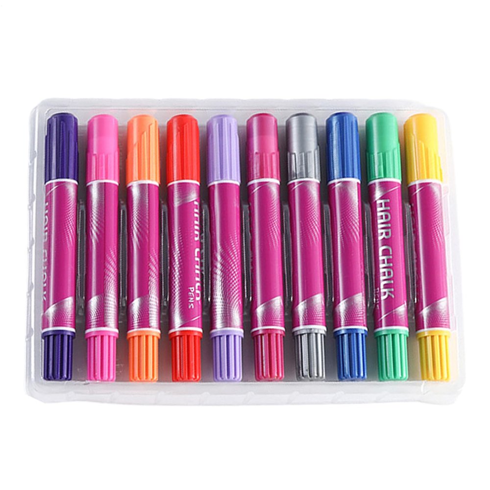 Washable Hair Chalk for Girls, 10-Color Hair Markers