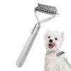 Double-Sided Dog Deshedding and Dematting Comb for Dogs and Cats view 1