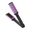 V-Shaped Hair Straightening Brush with Bristles, Violet view 1