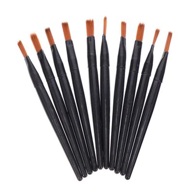 VICASKY 100-Piece Small Black Plastic Lip Brush Set with Comfortable Handle