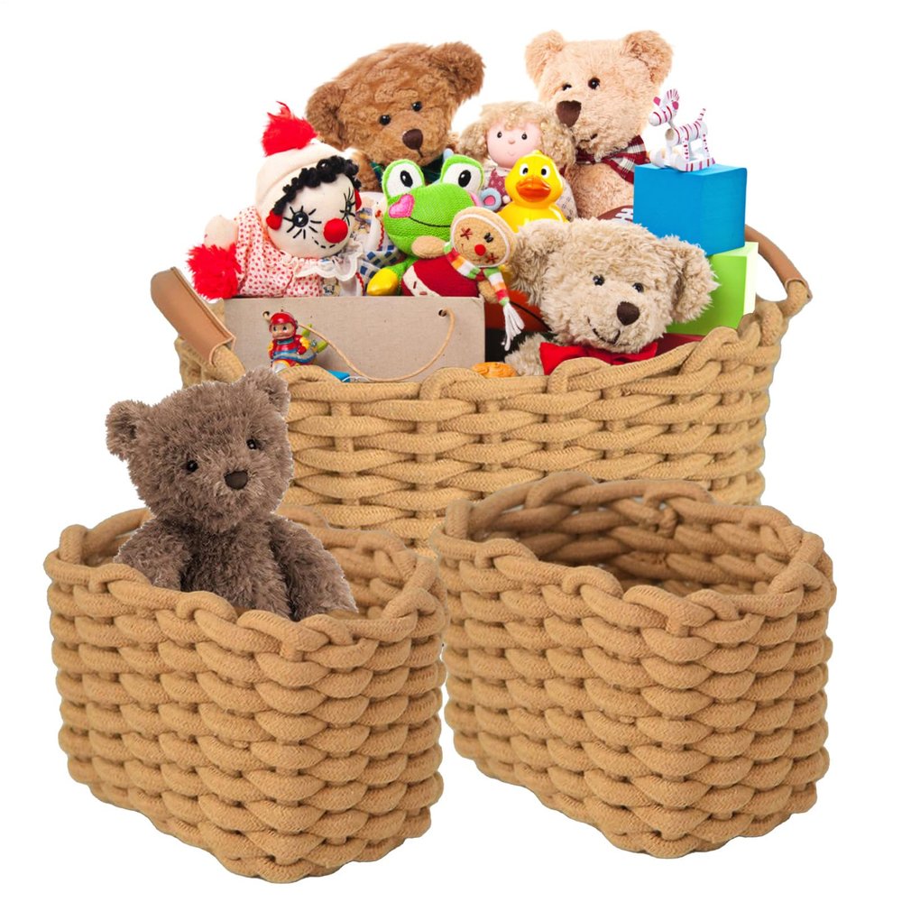 Braided Cotton Rope Storage Basket