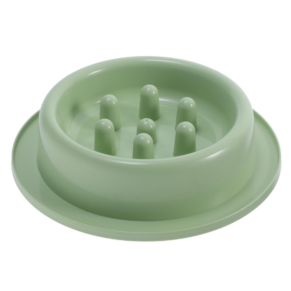 Dog Bowl with Anti-Gulping Design, Slow Feeder, Green