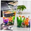 Toyvian Plastic Aquarium for Small Fish, Transparent Portable Fish Tank for Goldfish, Home Decoration view 4
