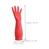 TOPPERFUN 2 Pairs Reusable Latex Kitchen Gloves for Household Use view 2