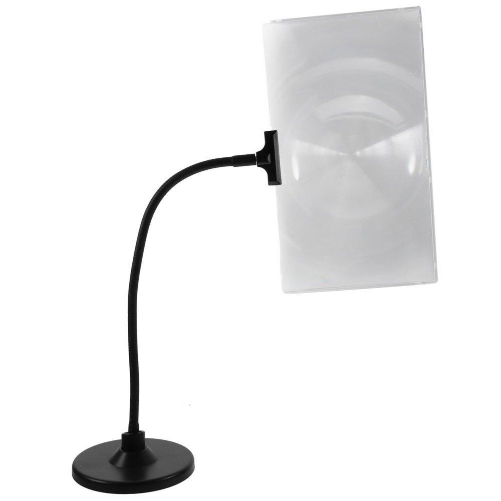 Hands-Free Black Table Magnifier with Flexible Stand, 4 Pieces