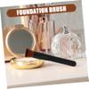 2-Piece Black Flat Foundation Brush Set for Liquid Makeup view 3