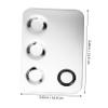 3-Piece Stainless Steel Makeup Mixing Palettes for Nail Art view 3