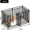 YYingYYue Metal Dog Playpen, Extra-Large, Foldable, Black, 140 × 70 × 80 cm, 6 pcs view 2