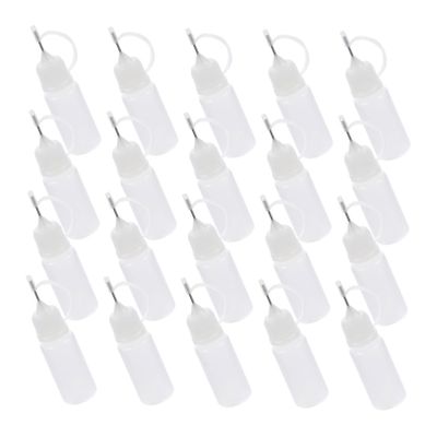 minkissy 20-Piece Needle-Tip Glue Bottles for DIY, Precision Squeeze Bottles for Paint and More, Preassembled and Versatile