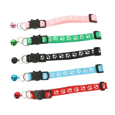 BESPORTBLE Adjustable Cat Collars with Bells - 5 Pack