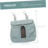 JUMPLAWN Reusable Washable Fabric Hay Feeder Bag for Guinea Pigs and Rabbits, Blue Hanging Cage Pouch view 2