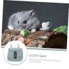 JUMPLAWN Reusable Washable Fabric Hay Feeder Bag for Guinea Pigs and Rabbits, Blue Hanging Cage Pouch view 4