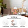 Square Leather Tissue Box with Pink Pineapple Print view 3
