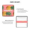 Square Leather Tissue Box with Pink Pineapple Print view 4