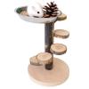 Hamster Ramp, Wooden Ladder with Rest Area and Stainless Steel Food Bowl view 1
