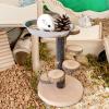 Hamster Ramp, Wooden Ladder with Rest Area and Stainless Steel Food Bowl view 2