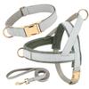 Personalized Dog Collar-Harness-Leash Set view 1
